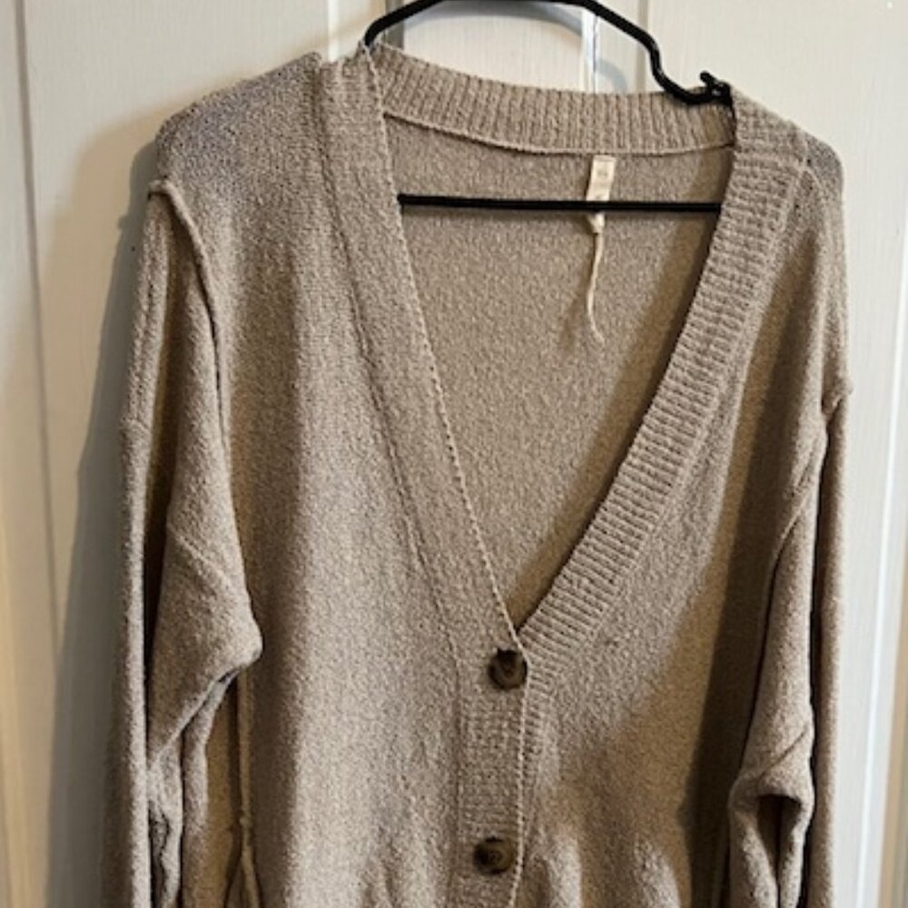 Wishlist 4 button long cardigan with pockets, S/M